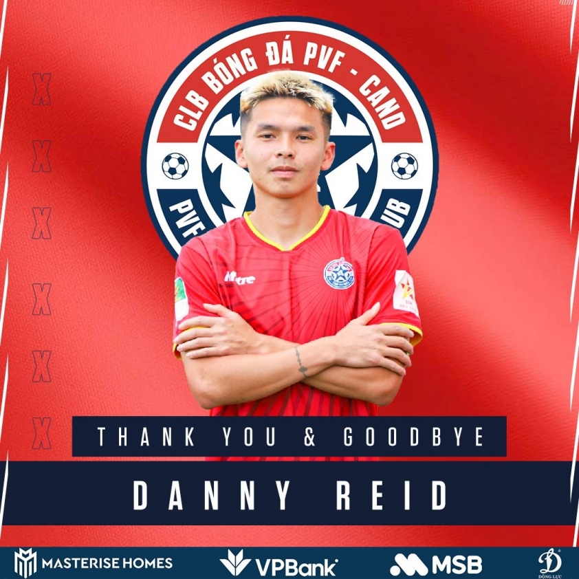Tài năng trẻ Việt kiều Danny Reid chia tay CLB PVF-CAND sau nửa mùa giải