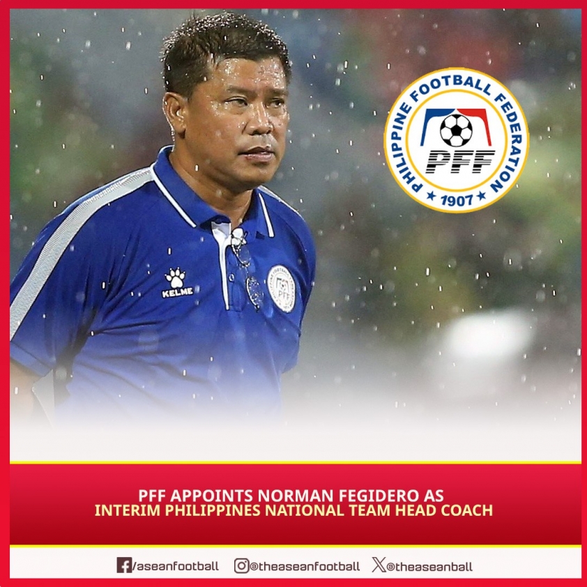ĐT Philippines bổ nhiệm HLV Norman Fegidero tạm quyền chuẩn bị cho AFF Cup 2024