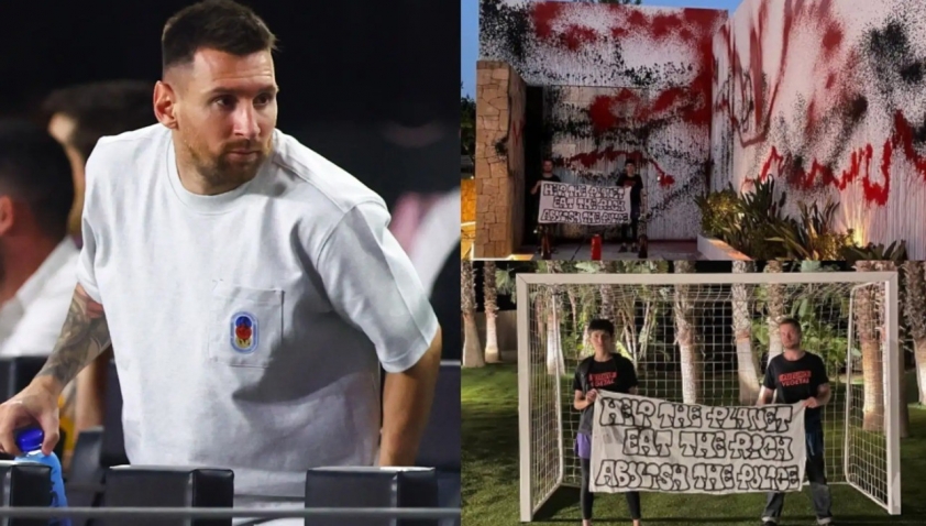 Biệt thự xa hoa của Lionel Messi bị phá hoại bởi nhóm hoạt động vì khí hậu Futuro Vegetal