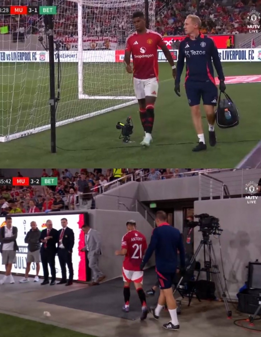 Ten Hag Cân Nhắc Thận Trọng Việc Sử Dụng Rashford và Antony Trước Trận Giao Hữu Cuối Cùng Với Liverpool