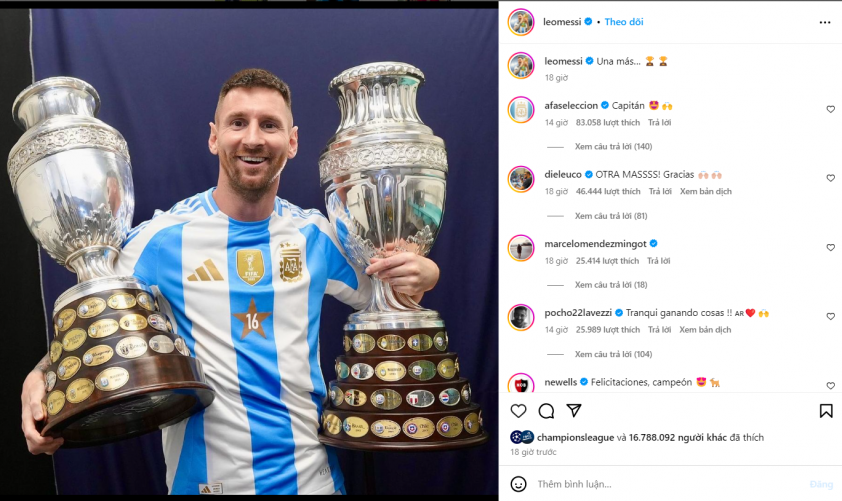 Lionel Messi: Huyền thoại với bốn mươi lăm danh hiệu vô địch