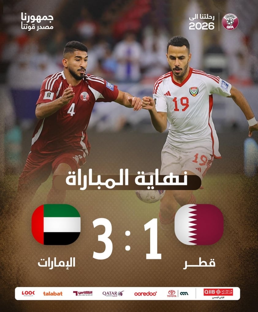 UAE Đẩy Ngã Nhà Vô Địch Châu Á Qatar Trong Trận Mở Màn Vòng Loại World Cup 2026