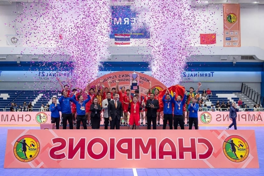 Chiến công vang dội tại giải giao hữu Đội tuyển futsal nữ Việt Nam đăng quang tại Thái Lan