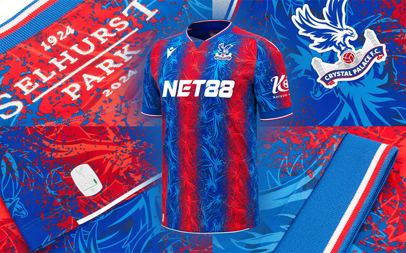 Áo đấu của Crystal Palace có nét đặc trưng độc đáo với 2 màu đỏ và xanh