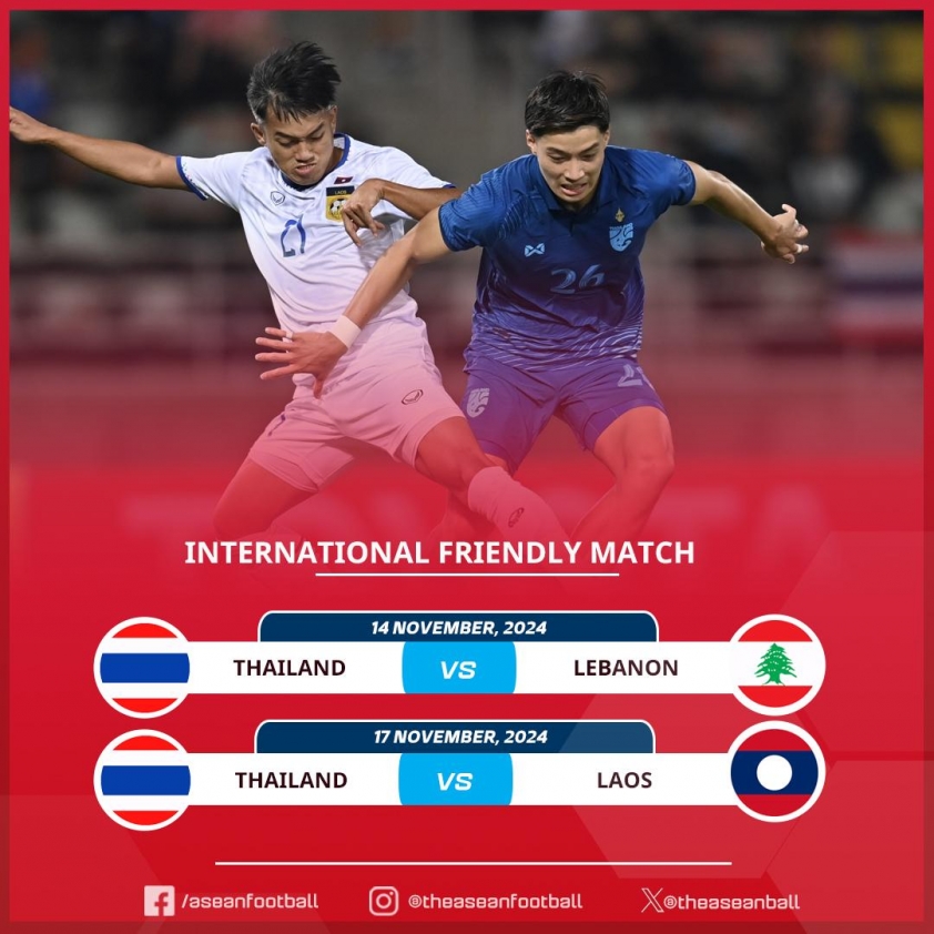 ĐT Thái Lan chuẩn bị đối đầu với Lào và Li Băng trong FIFA Days, CĐV phản ứng trái chiều