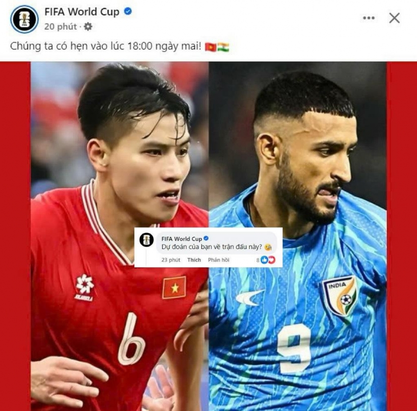 FIFA quan tâm đặc biệt đến trận Việt Nam vs Ấn Độ
