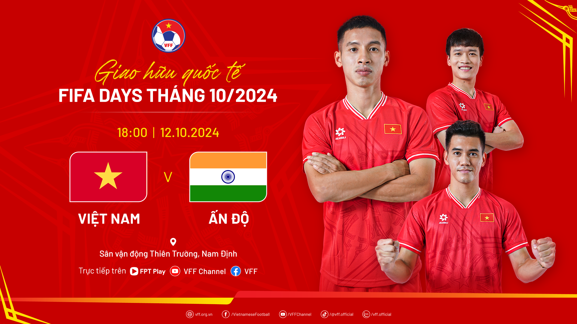 ĐT Ấn Độ dự đoán Việt Nam sẽ đánh bại họ 3-0 trong trận giao hữu ngày 12/10