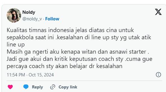 HLV Shin Tae Yong hứng chịu chỉ trích từ người hâm mộ Indonesia sau trận thua Trung Quốc