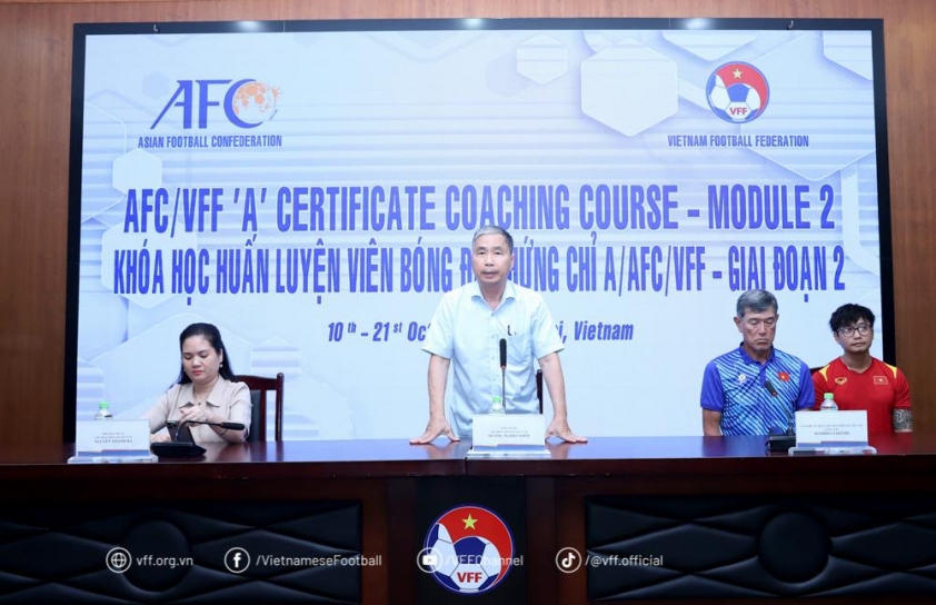 Khoá học HLV bóng đá chứng chỉ A/AFC/VFF thành công tốt đẹp, đào tạo nguồn nhân lực chất lượng cho bóng đá Việt Nam