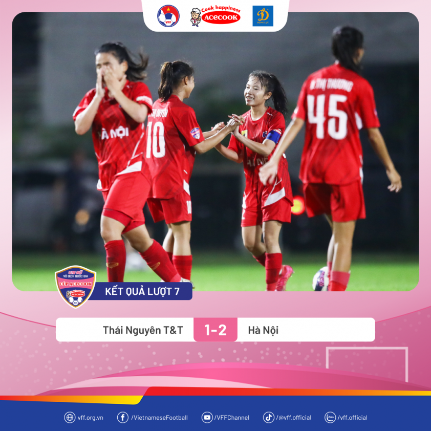 U19 Nữ Hà Nội Giành Chiến Thắng Ngẹt Thở Trước Thái Nguyên T&T
