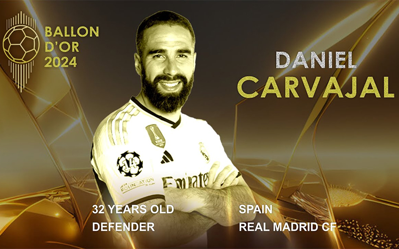 Rò rỉ kết quả Quả Bóng Vàng 2024: Bất ngờ từ Dani Carvajal