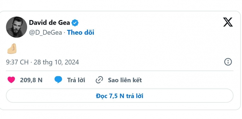 Erik ten Hag bị sa thải: De Gea bóng gió chế giễu bằng biểu tượng ngón tay chụm chặt