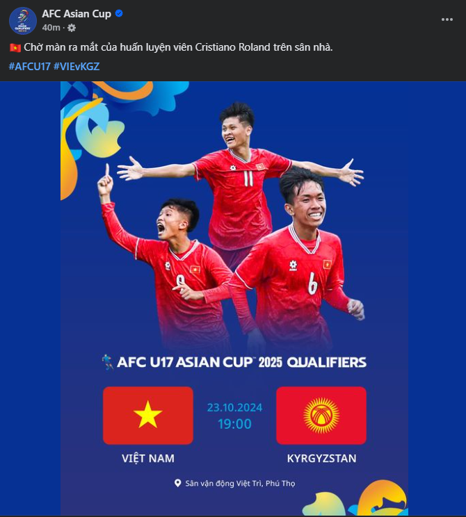 Đội tuyển U17 Việt Nam Quyết tâm chinh phục vé vào VCK U17 châu Á 2025