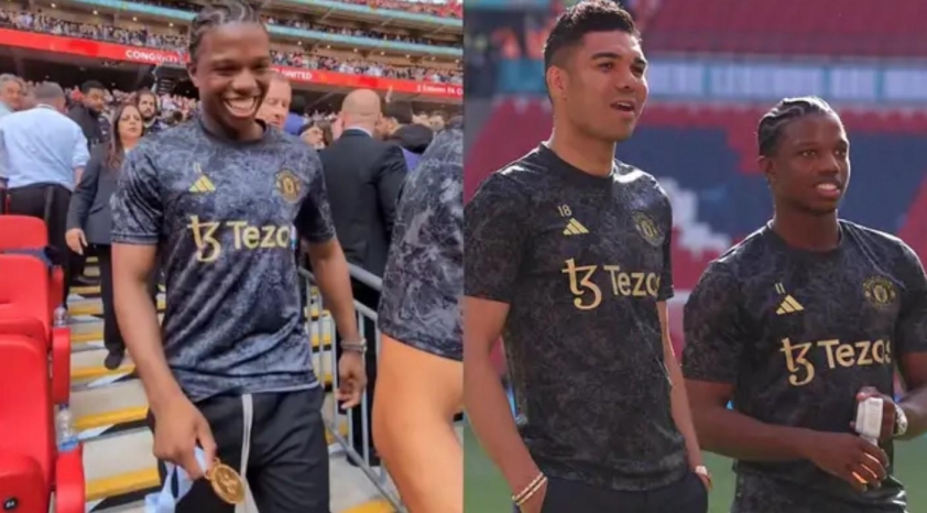 Tinh Thần Đồng Đội Nổi Bật Casemiro Tặng Huy Chương FA Cup Cho Malacia Bị Chấn Thương