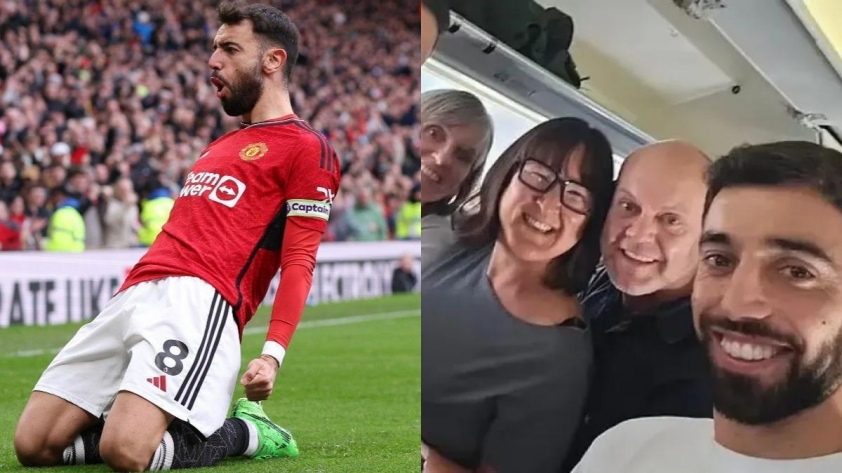 Sự nghĩa hiệp của Bruno Fernandes trên chuyến bay đến Lisbon