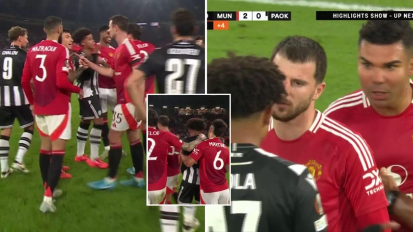 Va chạm nóng của Casemiro với cựu sao Man Utd tại Europa League