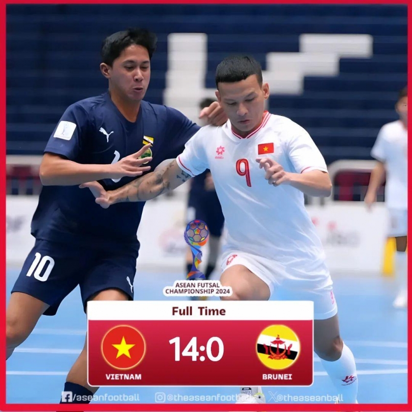 ĐT Futsal Việt Nam Thắng Lớn Brunei, Tiến Sát Vào Bán Kết Giải Vô Địch Futsal Đông Nam Á 2024
