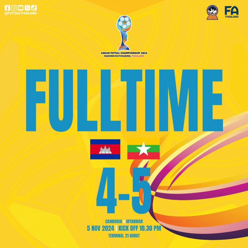 Đội tuyển futsal Campuchia đứng trước nguy cơ bị loại sớm khỏi giải futsal Đông Nam Á 2024