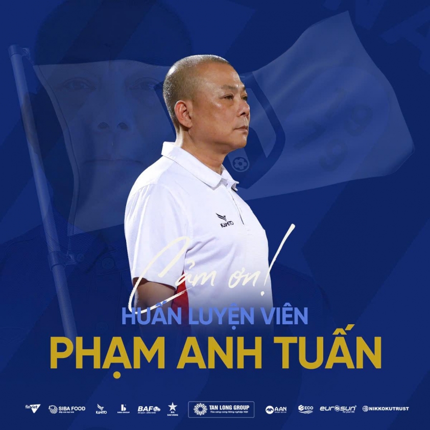 HLV Phạm Anh Tuấn rời ghế nóng CLB SLNA sau khởi đầu đáng thất vọng