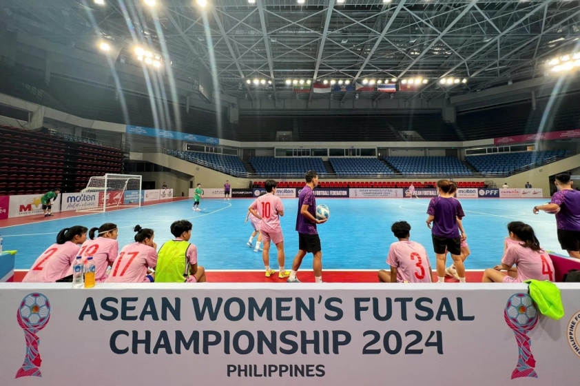 ĐT Futsal Nữ Việt Nam Tập Làm Quen Sân Đấu, Sẵn Sàng Ra Quân Giải Đông Nam Á 2024