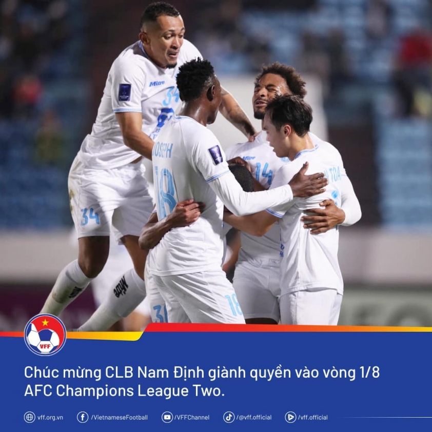 Nam Định Đánh Bại Lee Man, Giành Vé Vào Vòng 16 Đội AFC Champions League Two