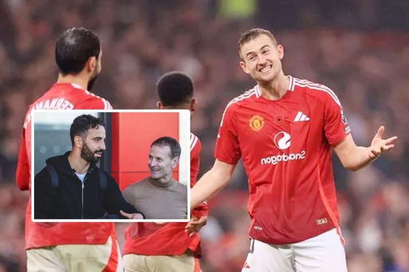 Sự lo lắng của De Ligt và các cầu thủ MU trước sự xuất hiện của tân HLV Ruben Amorim