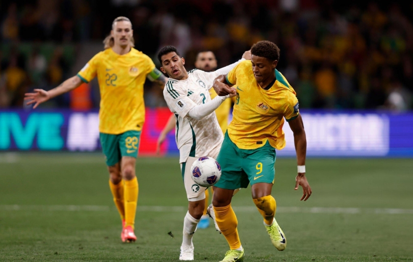 Australia và Ả Rập Xê Út hòa nhau không bàn thắng trong trận đấu căng thẳng