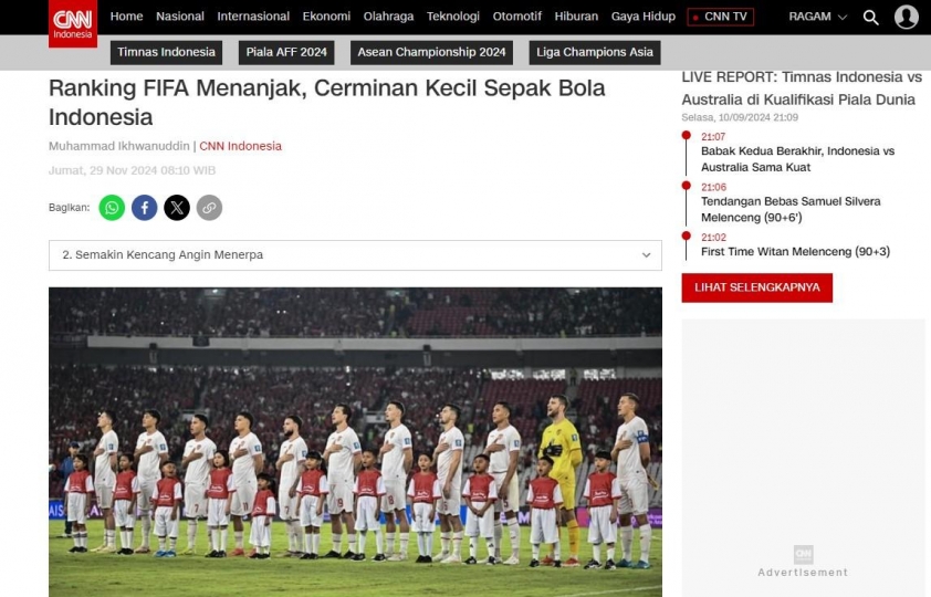 Bóng đá Indonesia đối mặt báo động dù đang áp sát ĐT Việt Nam trên BXH FIFA