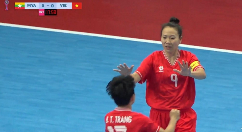 ĐT Futsal Nữ Việt Nam Vượt Qua Myanmar Với Tỷ Số Thuyết Phục 5-2