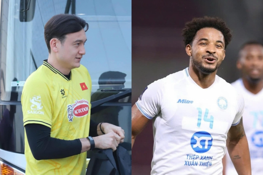 Thủ môn Đặng Văn Lâm động viên tiền đạo nhập tịch Nguyễn Xuân Son trước thềm AFF Cup 2024
