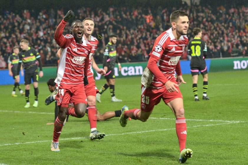 Brest viết nên câu chuyện cổ tích tại Champions League, vượt qua gã khổng lồ