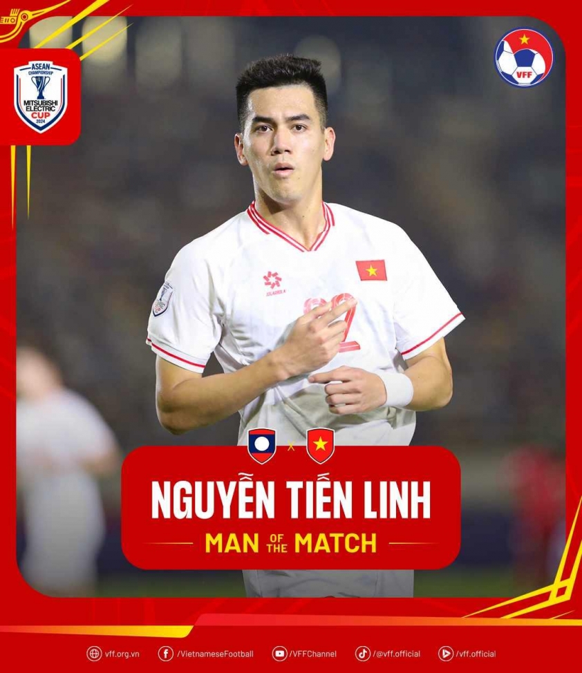 Nguyễn Tiến Linh tỏa sáng, giúp ĐT Việt Nam vượt khó trên đất Lào