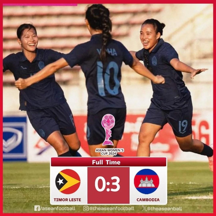 Campuchia làm nên lịch sử, lần đầu vào chung kết AFF Cup nữ