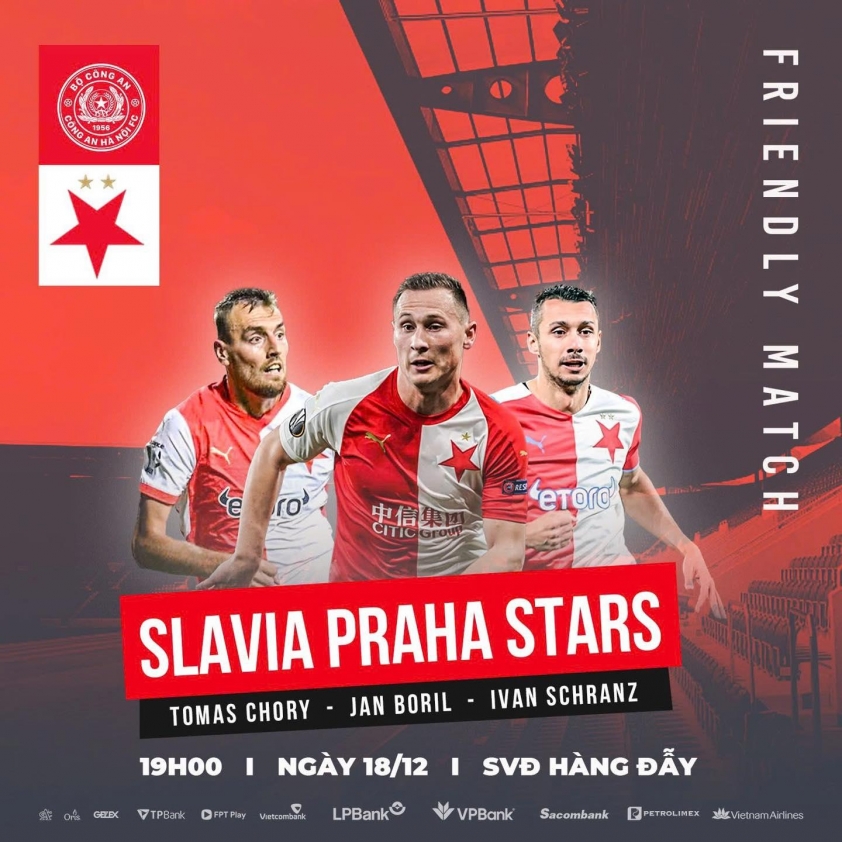 CLB CAHN Đối Đầu Với Slavia Praha Trong Trận Giao Hữu Chất Lượng Cao