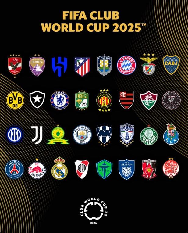 Cúp Các CLB Thế Giới FIFA 2025 Danh sách 32 đội hoàn chỉnh với sự góp mặt của Real Madrid, Bayern Munich và Inter Miami