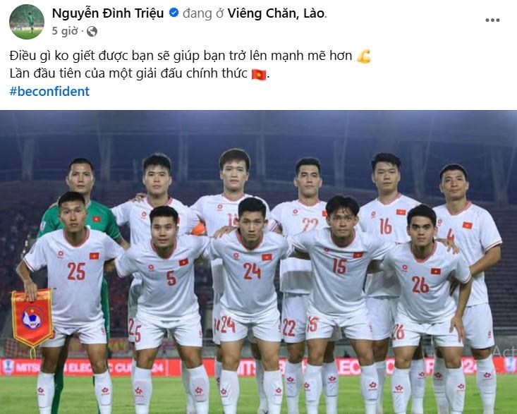 Thủ môn Đình Triệu quyết tâm giữ vững tinh thần sau sai lầm trước Lào