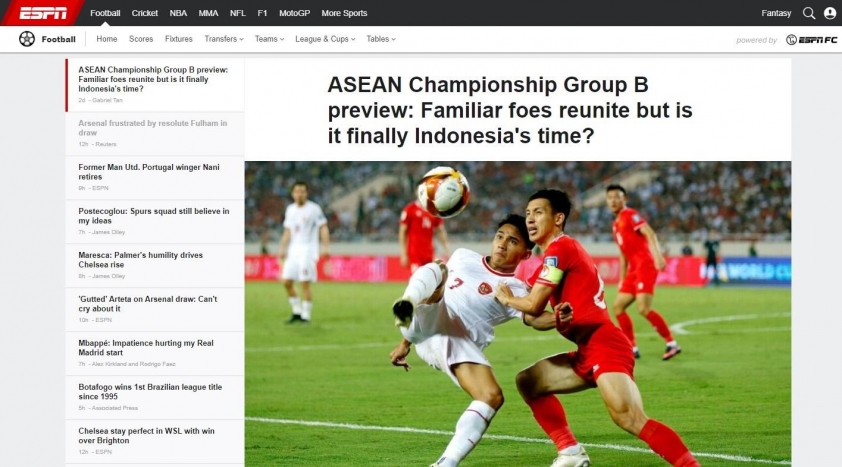 ĐT Việt Nam thống trị Bảng B AFF Cup 2024, Indonesia được kỳ vọng làm nên chuyện