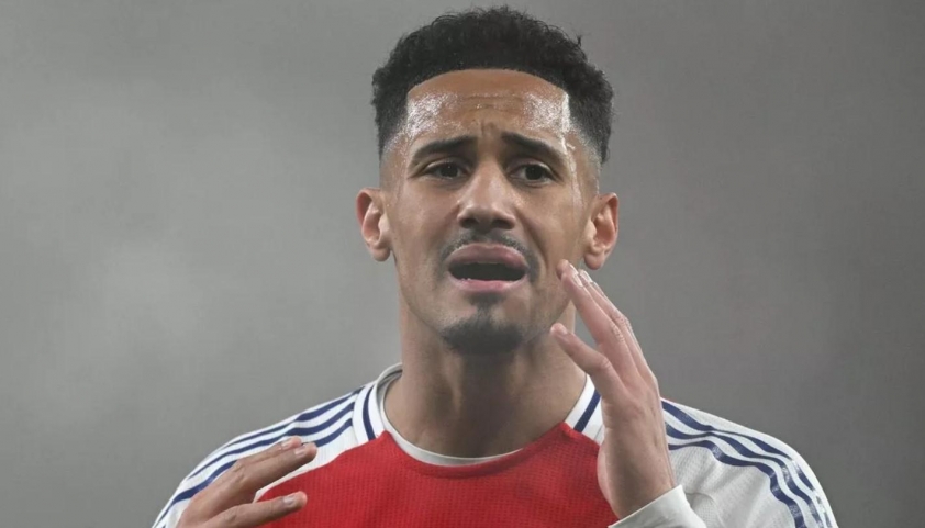 Arsenal đối mặt thách thức lớn khi Saliba chấn thương trước trận gặp Aston Villa
