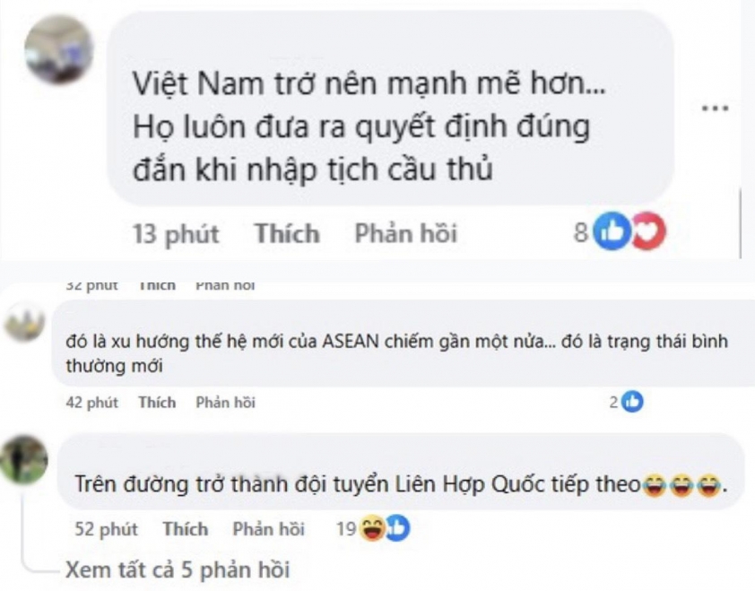 Chiến lược cầu thủ nhập tịch của Việt Nam Tranh cãi từ góc nhìn cổ động viên Thái Lan và Indonesia