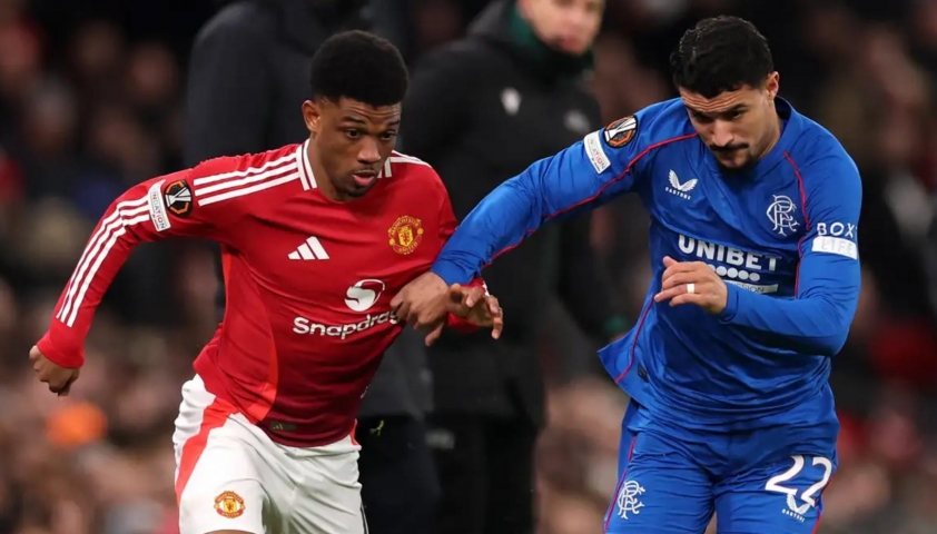 Manchester United vượt qua Rangers nhờ bàn thắng phút bù giờ của Bruno Fernandes