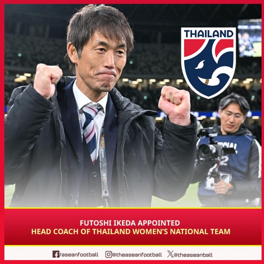 ĐT nữ Thái Lan bổ nhiệm HLV Futoshi Ikeda hướng mục tiêu dự World Cup 2027