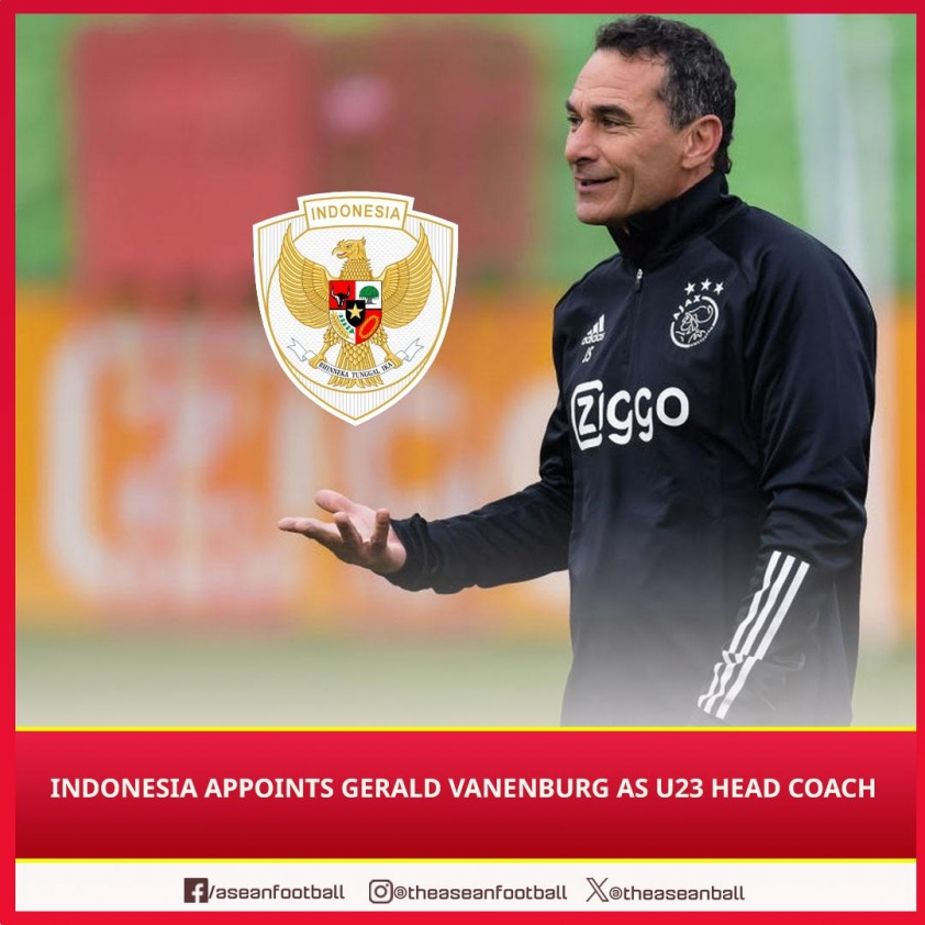 Indonesia bổ nhiệm huyền thoại bóng đá Hà Lan Gerald Vanenburg dẫn dắt U23