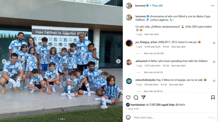 Lionel Messi Tổ Chức Giải Bóng Đá Gia Đình Thú Vị Với Chiến Thắng Của Đội Los Defines