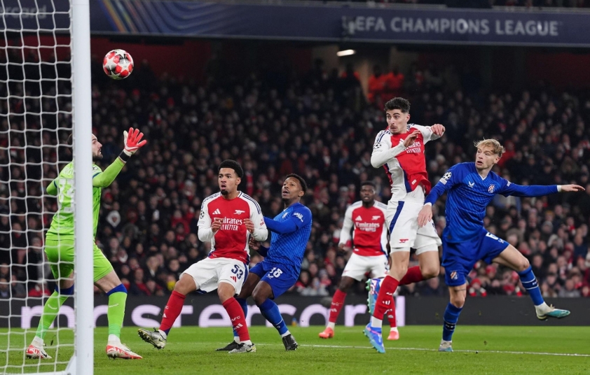 Arsenal dễ dàng đánh bại Dinamo Zagreb với màn trình diễn chói sáng của Kai Havertz