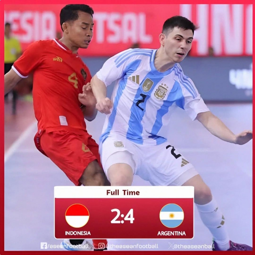 Tuyển Futsal Indonesia Gặp Thất Bại Trước Argentina tại Giải 4 Nations World Series 2025