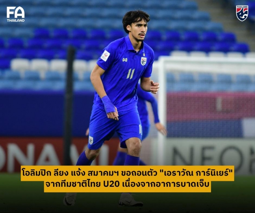 U20 Thái Lan tiếc nuối vì Erawan Garnier, hướng đến VCK U20 châu Á 2025