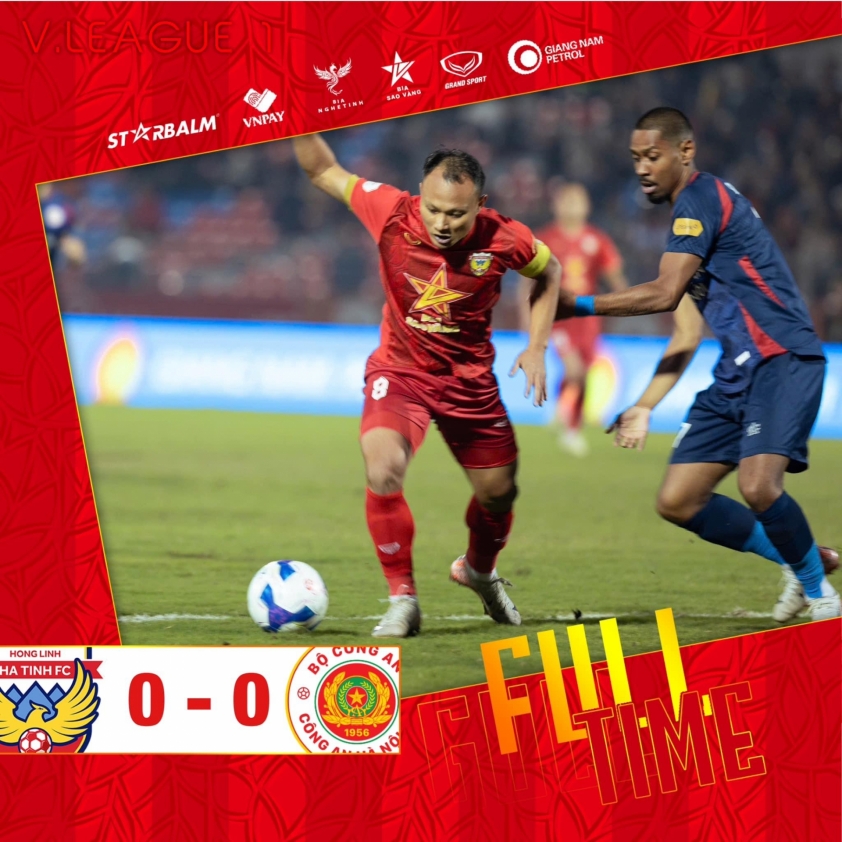 CAHN và Hà Tĩnh hòa 0-0: Chuỗi bất bại của đội chủ nhà vẫn được duy trì