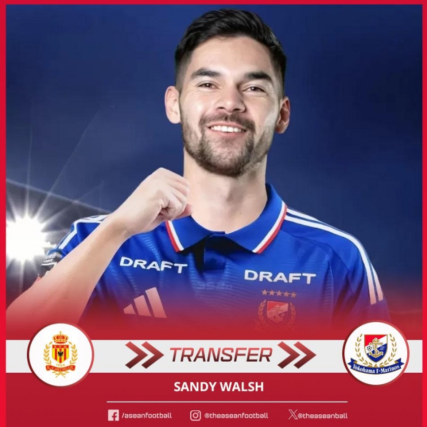 Sandy Walsh chính thức chia tay KV Mechelen, cập bến Yokohama F. Marinos