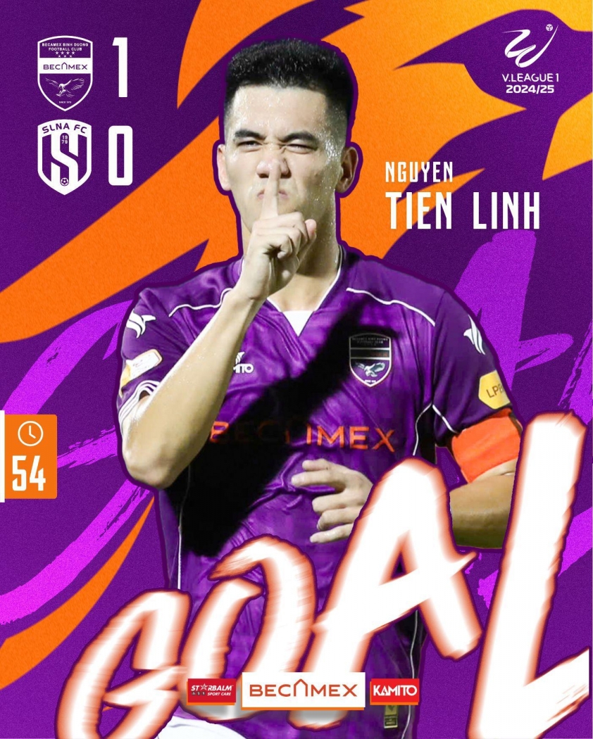 Becamex Bình Dương vượt qua SLNA với chiến thắng 2-1 kịch tính