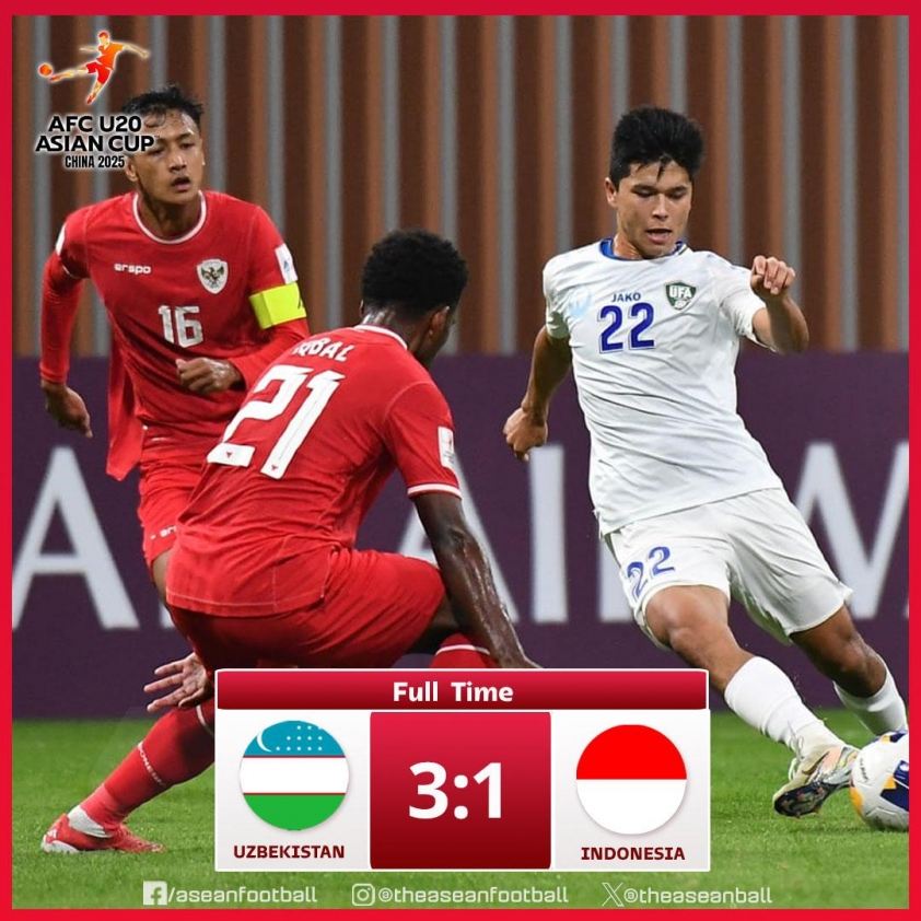U20 Indonesia chia tay U20 Châu Á sau thất bại trước U20 Uzbekistan